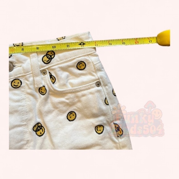 Reformation Mixed Emotions Smiley High Rise Straight Leg Cotton Jeans Sz 24 NWT - Picture 9 of 13